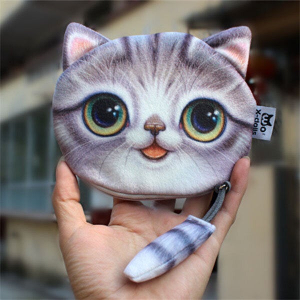 women cute cat wallet coin bag fashion mini bag money purse-PPT