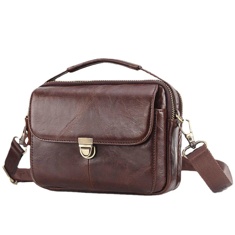 Men's Genuine Leather Crossbody Phone Bag - Small Handbag