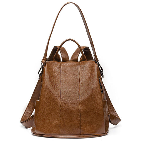 Backpack for Women PU leather Waterproof Rucksack Large Capacity Shoulder Bag