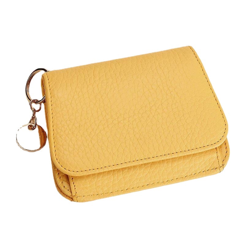 Women Trifold Short Zipper Coin Purse RFID Anti-magnetic Wallet Multi-card Slot Card Holder