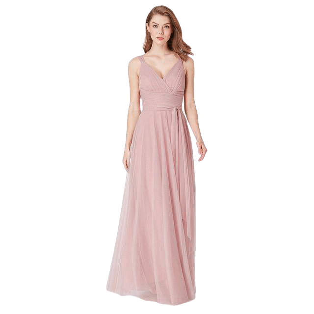Elegant V-Neck Sleeveless A-Line Tulle Teal Prom Dresses - Sheseelady