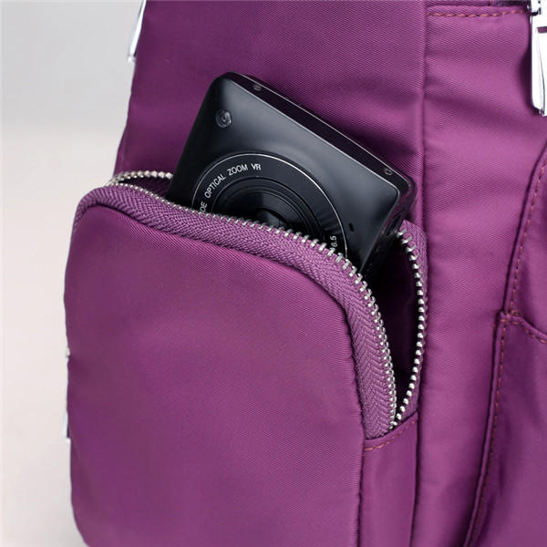Multilayer Zipper Pockets Nylon Shoulder Bags Outdoor Sports Waterproof Crossbody Messenger Bag