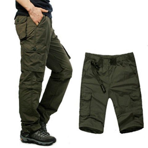 Men Detachable Pants High Quality Fashion Casual Trousers Suit Pants Tactics Trousers