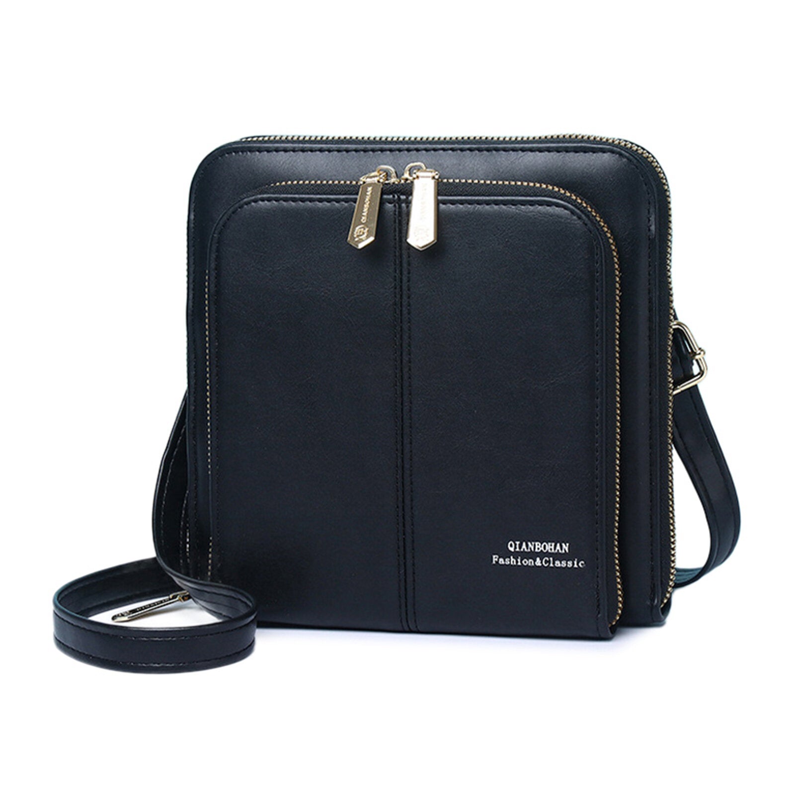 Women Artificial Leather Fashion Casual Crossbody Bag Multi-compartment Multi-card Slot Phone Bag