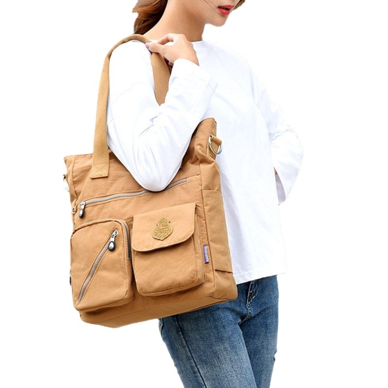 women large capacity nylon handbag crossbody bag for outdoor shopping