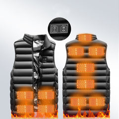 Graphene Electric Heating Vest, USB-Powered, 11 Zones, Thermostat Control, Winter Warmth