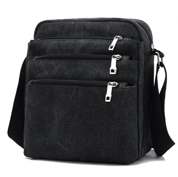 Men's Canvas Outdoor Crossbody Bag - Multi-Function Shoulder Bag