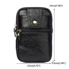 Men Retro Multifunctional Phone 6.3 Inch Waist Bag