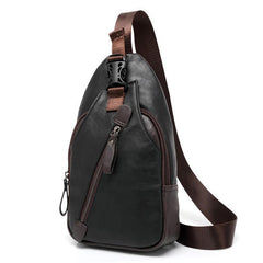 Men PU Crossbody Bag Capacity Leisure Shoulder Chest Bag