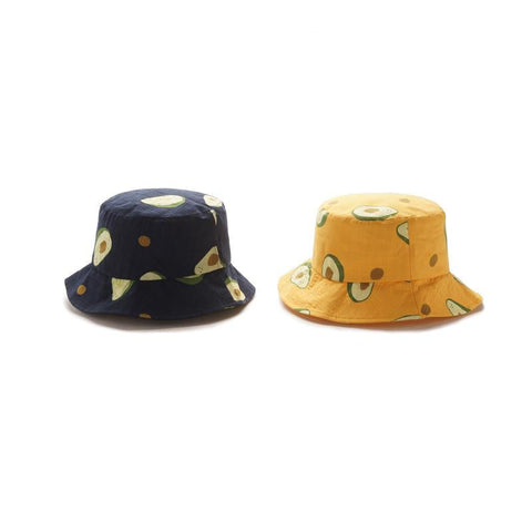 Unisex Summer Avocado Fisherman Hat Bucket Hat Outdoor Travel Sun Hat