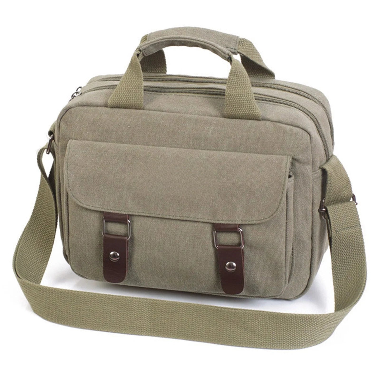 Men's Canvas Outdoor Large Capacity Wear-Resistant Shoulder Messenger Bag