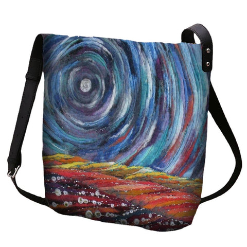 women starry sky colorful diy lamb hair bag crossbody bag