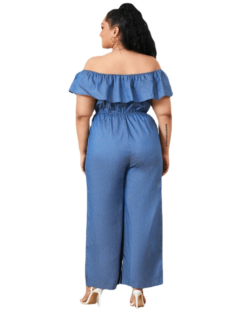 Pleating Casual Solid Ankle Length Jumpsuits For Women