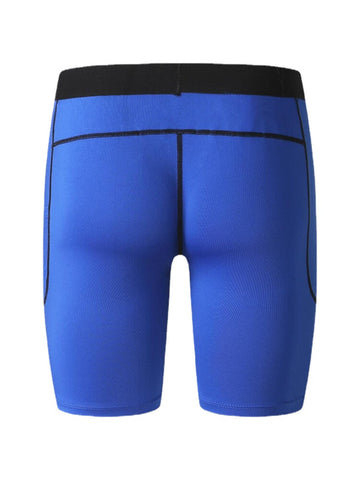 Men Stretch Slim Sport Quick Dry Pocket Mid Waist Breathable Thin Fitness Shorts
