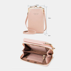 Women Faux Leather Clutches Bag Shoulder Bag Phone Bag Card Holder