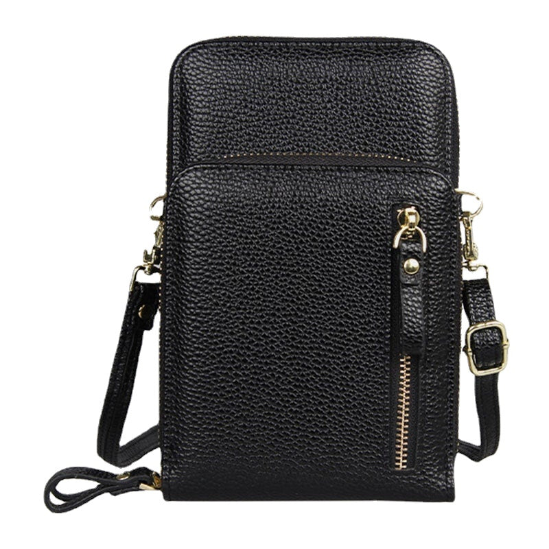 Women 8 Card Slots Solid Casual Phone Bag Crossbody Shoulder Bag