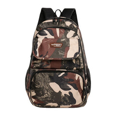 Men Large Capacity Camouflage Waterproof Student School Bag 15.6 Inch Laptop Bag Travel Outdoor Backpack