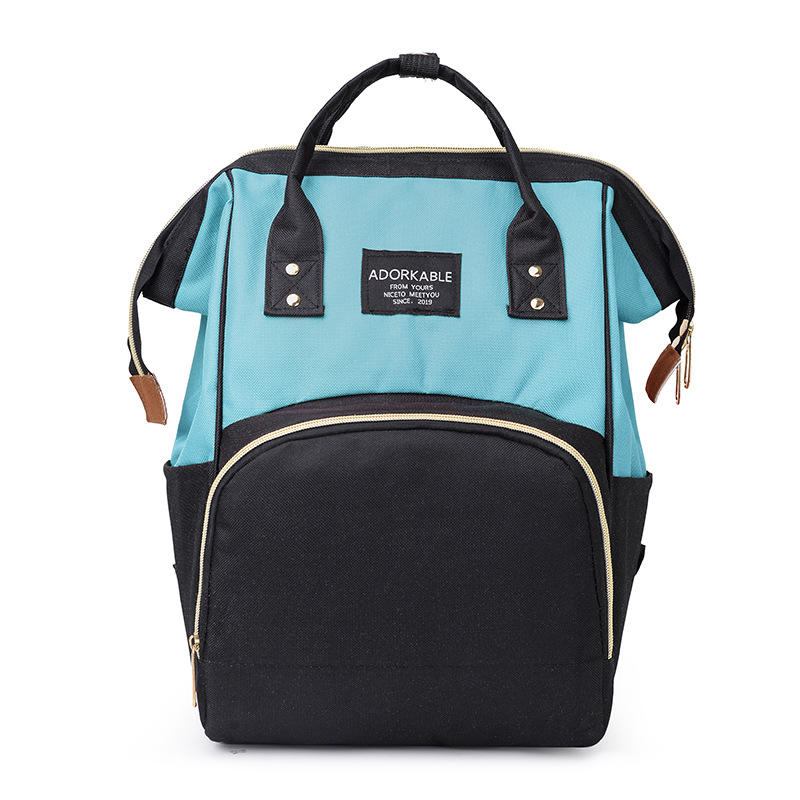 Women Fashion Canvas Casual Mummy And Kids Patchwork Backpack Handbag