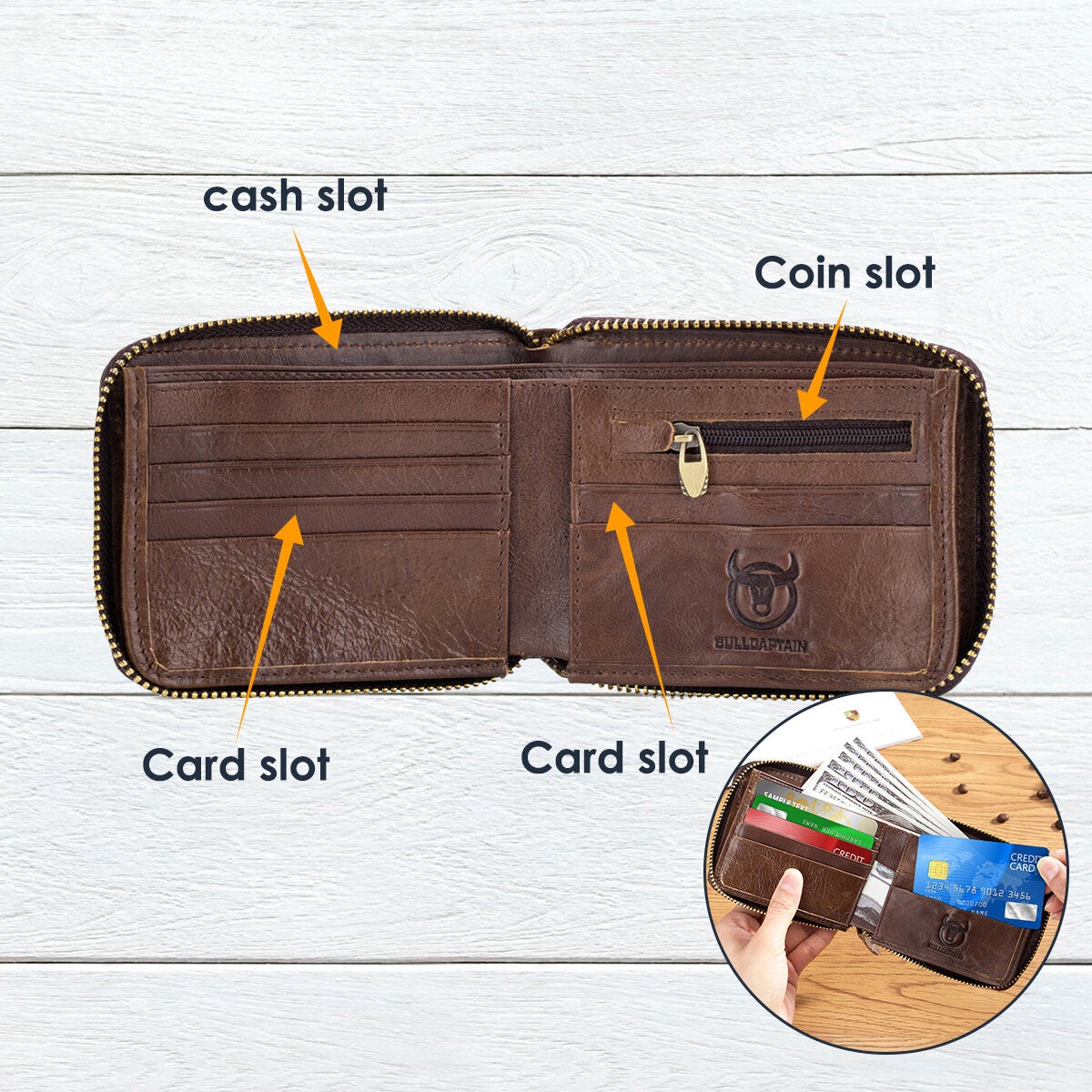 Men Genuine Leather RFID Blocking Antimagnetic Wallets Bifold Short Multi-caed Slot Credit Card Holder Coin Purse