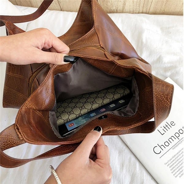 Women Multi-layer Casual Shoulder Bag Quilt Solid Handbag