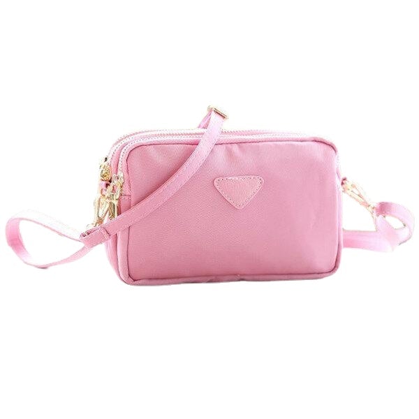 Women Water Resistant Multi-slot Clutch Bags Nylon Solid Mini Crossbody Bag