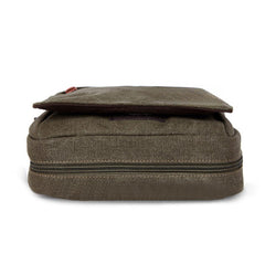 Unisex Canvas Crossbody Bag with Multi Pockets - Spacious Shoulder Bag