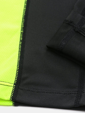 Women Contrast Color Quick Dry Moisture Wicking Pocket Sport High Waist Pants