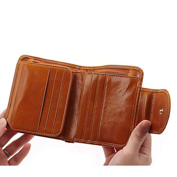 Women Genuine Leather Wallet Business Card Holder Purse