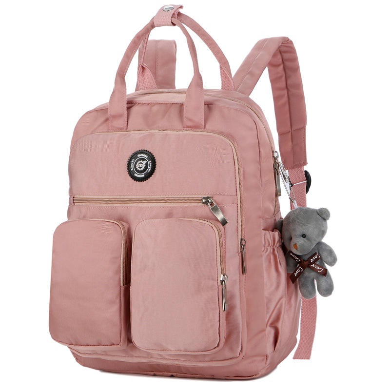 Women Girl Small Pure Color Cute Daily Casual Outdoor Bag Backpack School Bag Student