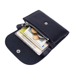 women genuine leather multifunction lychee pattern coin bag small wallet