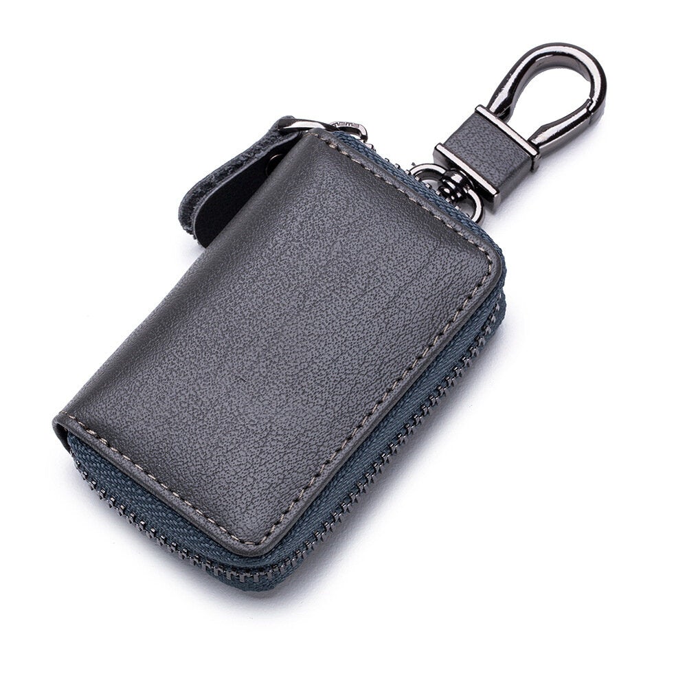 Men Genuine Leather Retro Mini Key Case Bag Large Capcity Fashion Car Keychain Wallet