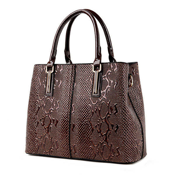 Women Faux Patent Leather Elegant Handbag Shoulder Bag Crossbody