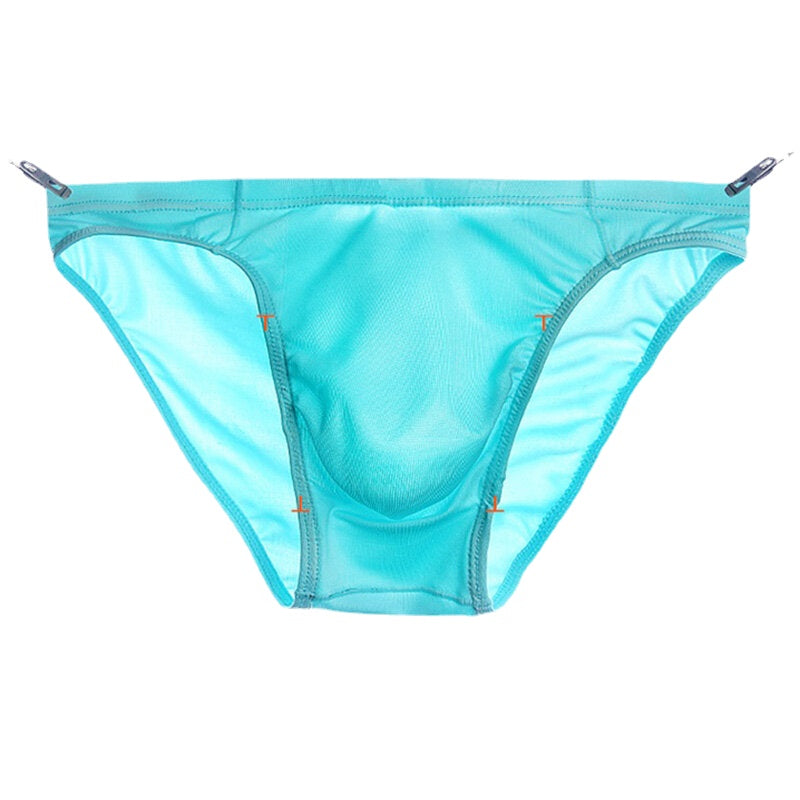 Thin Transparents Seamless Ice Silk Underwear 3D Pouch Briefs for Men