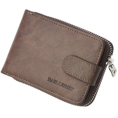 Men Faux Leather Multi-Card Zipper Wallet