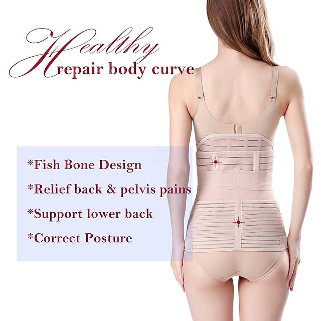 3 in 1 Postpartum Support - Recovery Belly/waist/pelvis Belt Shapewear Slimming Girdle