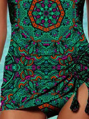 Women's Swimwear Tankini Bathing Suits Swimdresses 2 Piece Normal Swimsuit Floral Print Green Padded V Wire Bathing Suits Sports Vacation Beach Wear