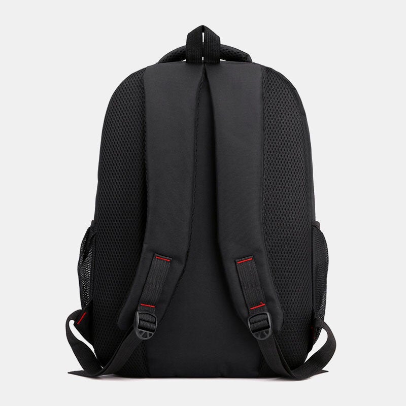 Men Oxford Breathable Shoulder Strap Design 15.6 Inch Laptop Bag Multi-pocket Wear-resistant Lightweight Backpack