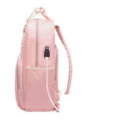 Women Nylon Waterproof Light Weight Multifunction Casual Patchwork Backpack