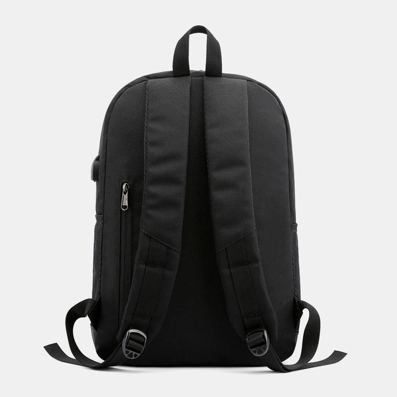 Men Oxford Multi-pocket Large Capacity USB Charging Backpack Casual Wild Waterproof School Bag