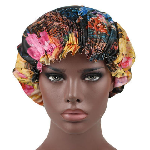 Women Vintage Ethnic Floral Breathable Beanie Cap Casual Chemotherapy Turban Nightcap