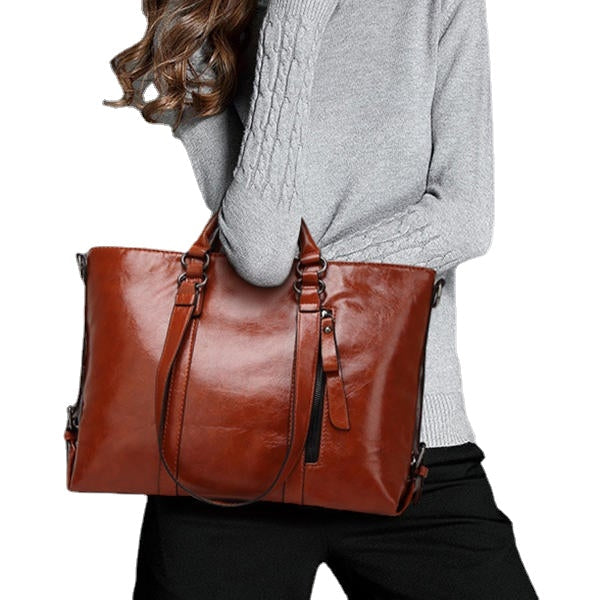 women fashion minimalist handbag leisure business shoulder tote bag