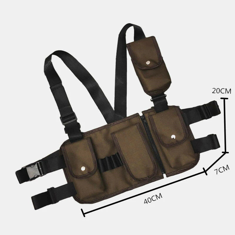 Unisex Tactical Multi-Pocket Chest Vest Bag for Fashion