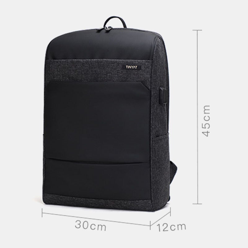 Men Multifunctional Large Capacity Backpack Computer Bag With USB Charging Port