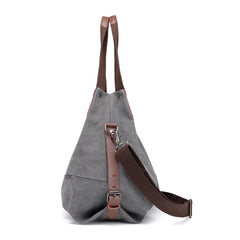 Women Canvas Tote Handbag Minimalist Fashion Summer Shopping Shoulder Crossbody Bag