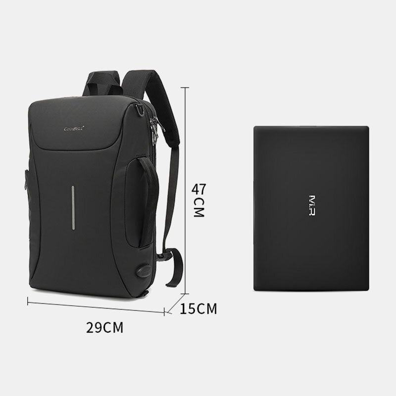 Men Oxford USB Charging Port Multiple Compartments Backpack Casual Waterproof 15.6 inch Laptop Bag Crossbody Shoulder Bags