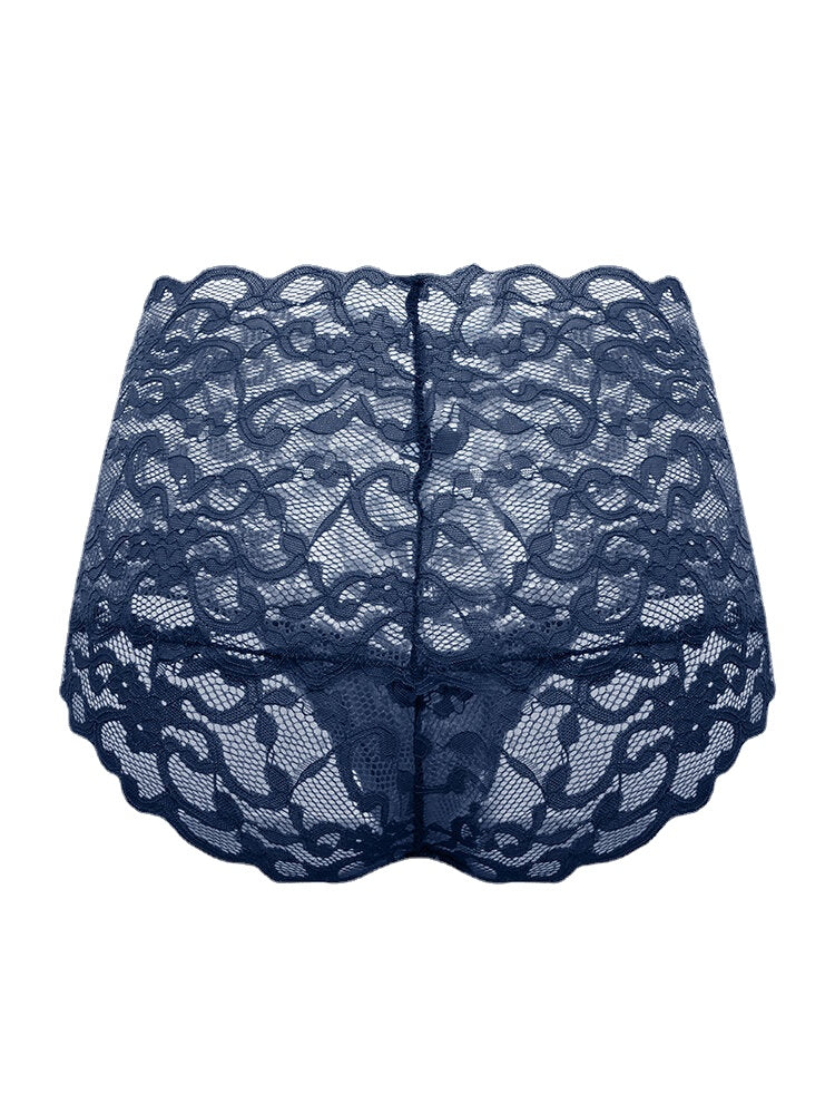 Women Lace See Through High Waist Thin Lingerie Seamless Panties