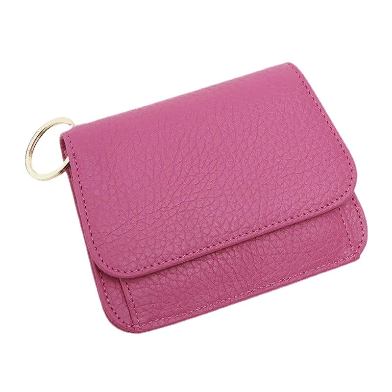 Women Trifold Short Zipper Coin Purse RFID Anti-magnetic Wallet Multi-card Slot Card Holder