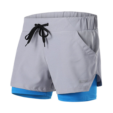 Men's 2-in-1 Sports Running Shorts Quick-dry Breathable Soft Fitness Gym Yoga Cycling Short Pants