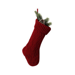 Knitted Christmas Socks Gift Bags Christmas Lingge Wool Sock