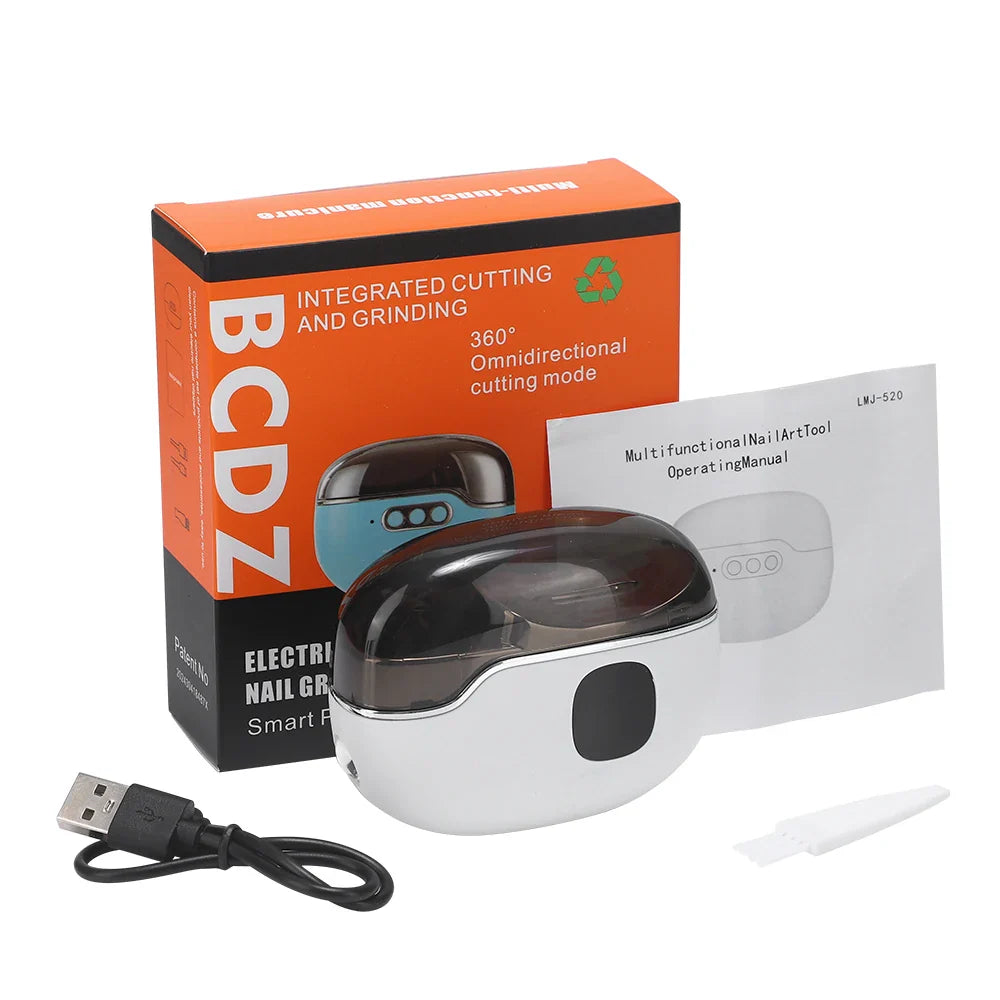 Automatic Electric Nail Clippers with Nail Lamp - Adult & Baby, Manicure/Pedicure, Fingernail & Toe Nail Trimmer, Polishing Cutter